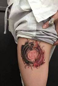 myli vienas kitą Kojos pora kalmarų tatuiruotės tatuiruotės