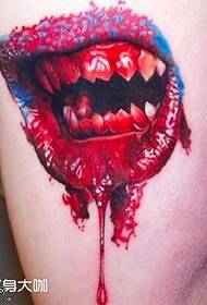 noha ústa tetování vzor