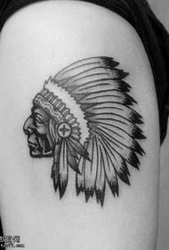 Arm Indian Head Tattoo Patroon