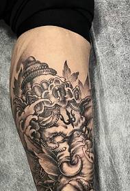 package calf new fashion baby elephant tattoo pattern