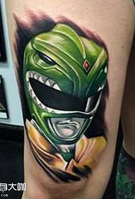 Modello di tatuaggio maschera stella gamba