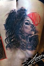 leg color woman tattoo pattern