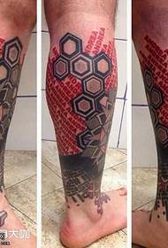 Modely Tattoo ho an'ny tongotra abstract