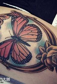 noha zrkadlo motýľ tetovanie vzor