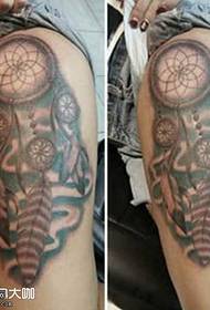 leg dream catcher tattoo patroan