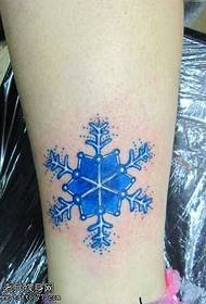leg snowflake tattoo pattern