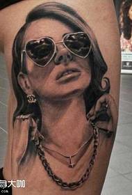 Leg Beauty Tattoo Pattern