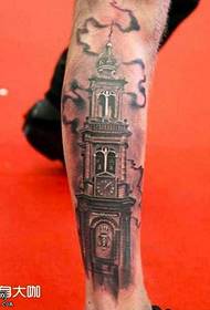 Leg Lighthouse Building Tattoo Patroon