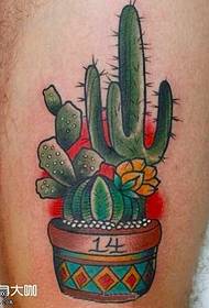 patrón de tatuaje de cactus de pierna 37419 - Patrón de tatuaje de guerrero de pierna