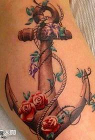 Modello di tatuaggio di ancoraggio di gamba