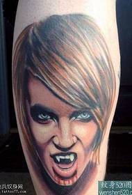 Leg Vampire Tattoo Model