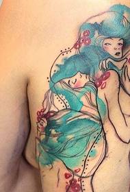 Inspirativní vzor tetování sovy ženy Thigh Harry Potter