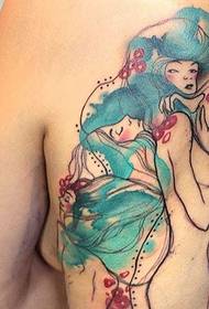 Patrwm Tatŵ Tylluan Ysbrydoledig Harry Potter Thigh