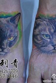 mudellu di tatuaggi realistu di gatti