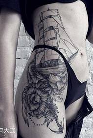 πόδι μοτίβο τατουάζ τέχνης