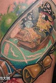 disegno del tatuaggio specchio gamba bambino