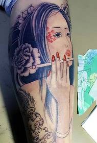 borsa tatuaggio polpaccio triste fiore sexy tatuaggio