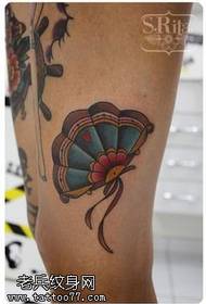 kaal en Fan Tattoo Muster