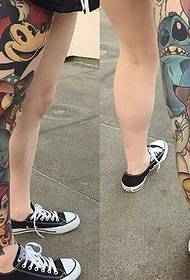 boja crtani noga tetovaža tetovaža je vrlo sladak