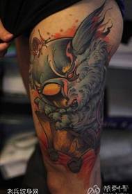 leg skin Monster tattoo pattern