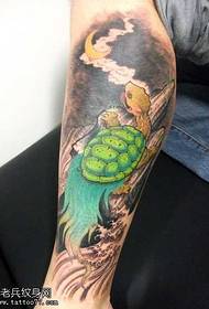 wzór tatuażu żółwia nóg