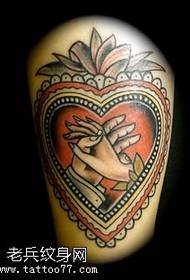 Lår ikke malet venskab hånd tatovering mønster