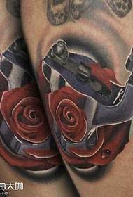 Patrón de tatuaje de máquina de tatuaje de pierna