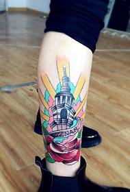малюнок татуювання маяк аквареллю маяк - це дуже особистість