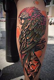 bardzo elegancki wzór tatuażu orła nogi