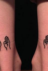 noge Vanjski prst označava uzorak tetovaže tetovaže