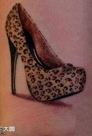 Leg Leopard High Heel Tattoo Pattern