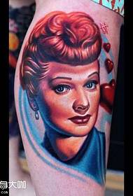 leg woman tattoo pattern