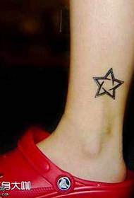 πόδι φρέσκο μοτίβο τατουάζ αστέρι