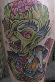 Нога цвет татуировки зомби