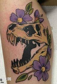muundo wa tattoo ya mifupa ya dinosaur