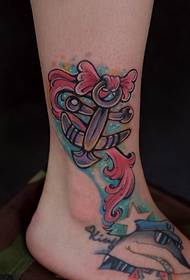 färgglada ben personlighet totem tatuering