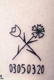 kruro freŝa floro tatuaje mastro