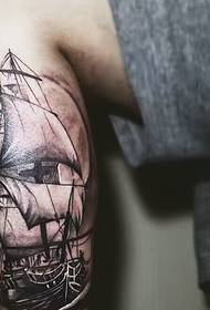 Πακέτο μοτίβο τατουάζ μαύρο και άσπρο μοτίβο τατουάζ έχει μια αρρενωπή γεύση