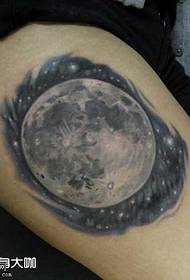 Leg Universe Planet Tattoo Pattern