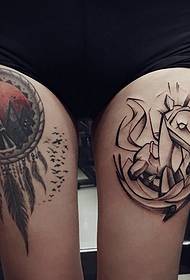 rerekē tattoo tattoo i runga i nga huha