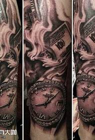 leg table dollar tattoo pattern
