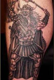 ʻO Ke Ana Hoʻohālike a me ke keʻokeʻo Viking Warrior Tattoo Pattern