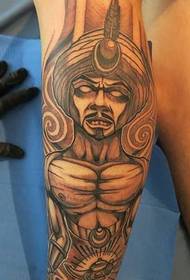 tsvarakadenga nhema grey Aladdin ane mwenje tattoo mufananidzo pane mhuru