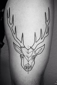 coxa pequeno ponto minimalista fresco Stag Deer Tattoo Pattern