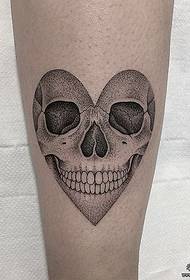 vasikka kallo rakkaus musta harmaa piste tatuointi tatuointi malli 36692 - reiden akvarelli realistinen möly tiikeri tatuointi