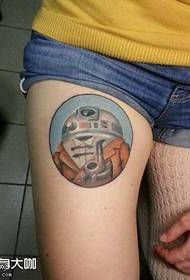 been kleine robot tattoo patroon