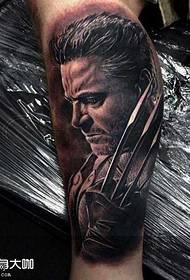 Pattern ng tattoo ng Leg Wolverine