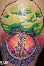 Green Tree Tattoo Pattern