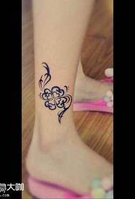 láb virág totem tetoválás minta