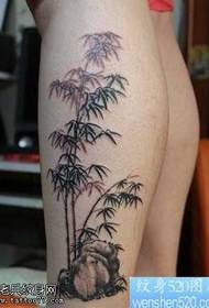 Leg Bamboo Tattoo Pattern